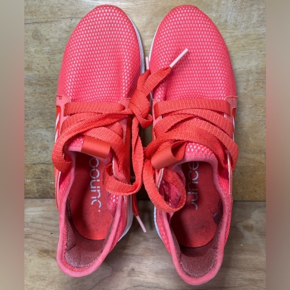 Adidas Edge Lux Bounce Womens Size 7.5 Training Shoes Sneakers Bright Orange - Picture 6 of 8